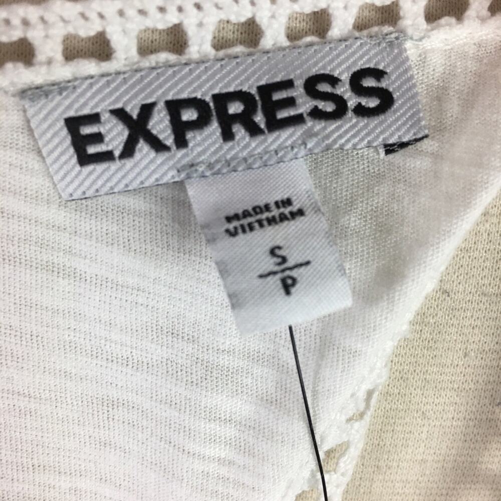Express White Knit Babydoll Tank NWT top Small - Picture 6 of 9